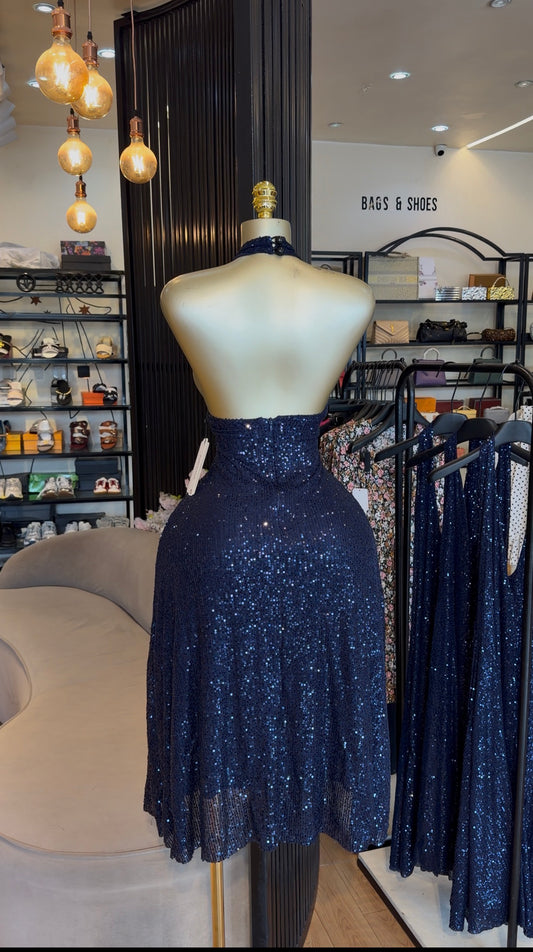 Blue sequence dress