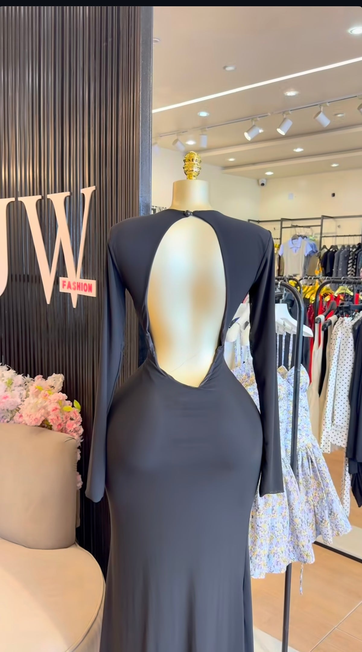 Black Longsleeve maxi dress