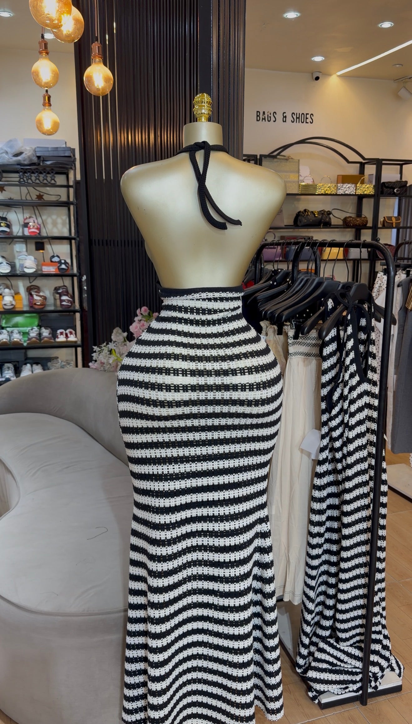 Stripe knitted dress