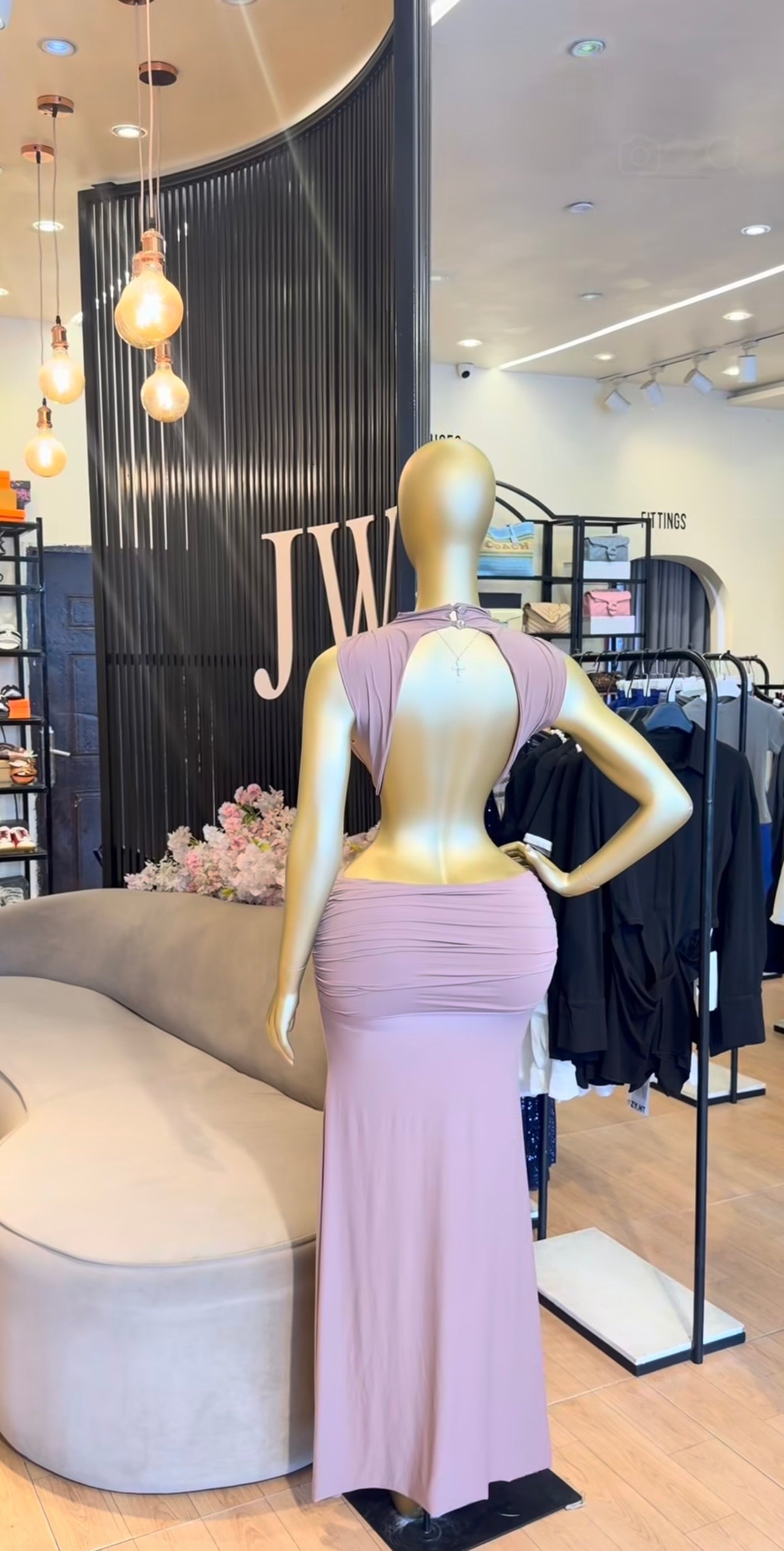 Taupe maxi dress