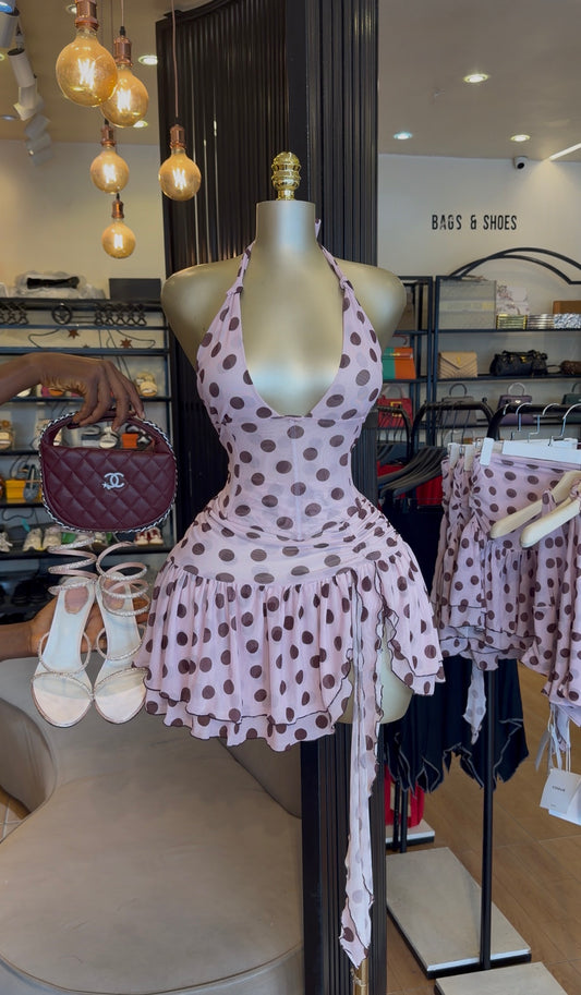 Polker dot skirt set