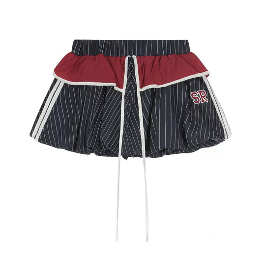 SR stripe bubble skirt