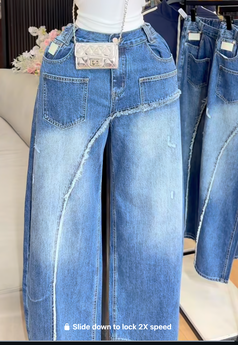Raw edge jean