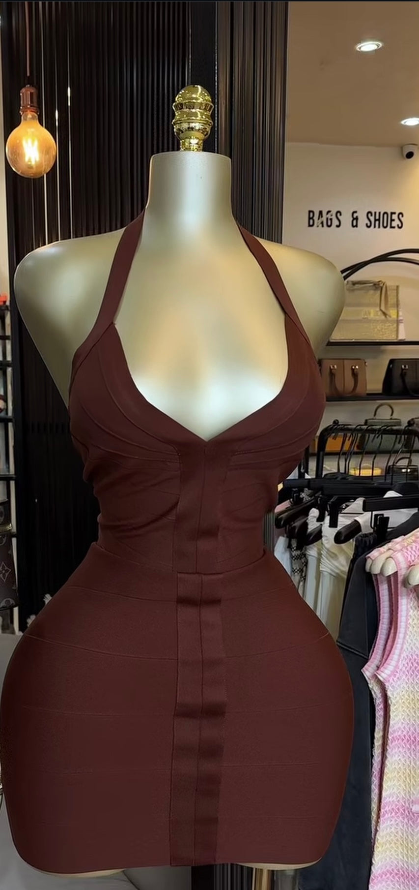 Cholate bandage dress