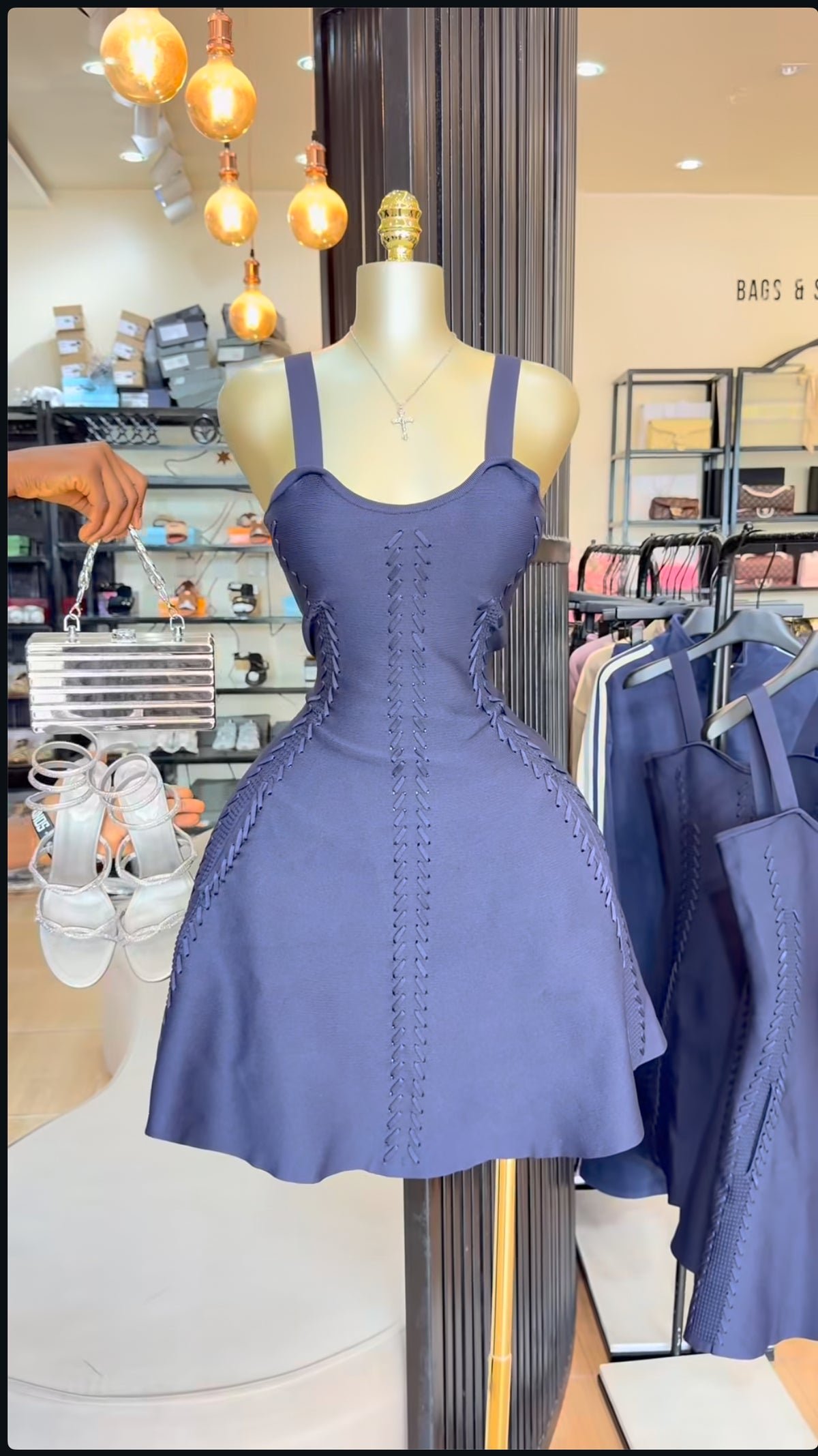 Blue flare dress