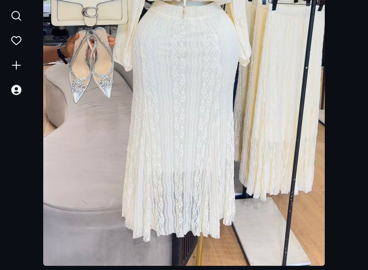 Butter yellow net skirt