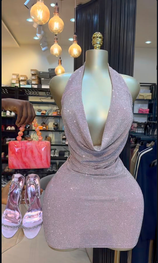 Rhinestone mini dress