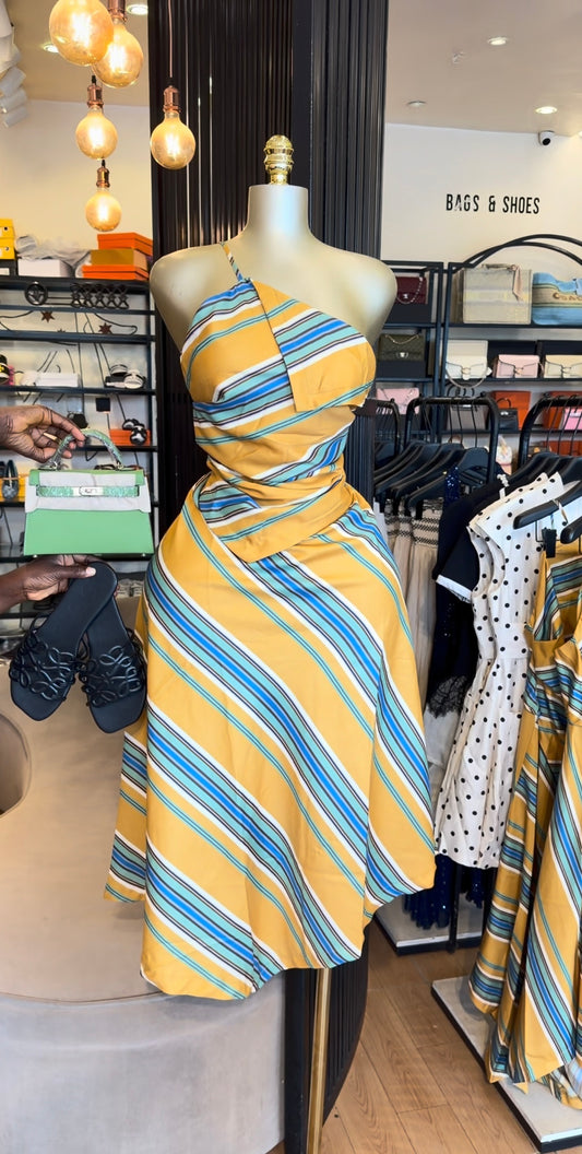 Stripe maxi dress