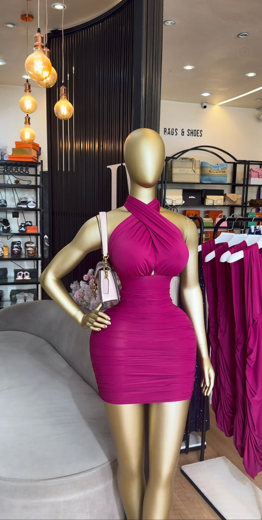 Pink mini dress