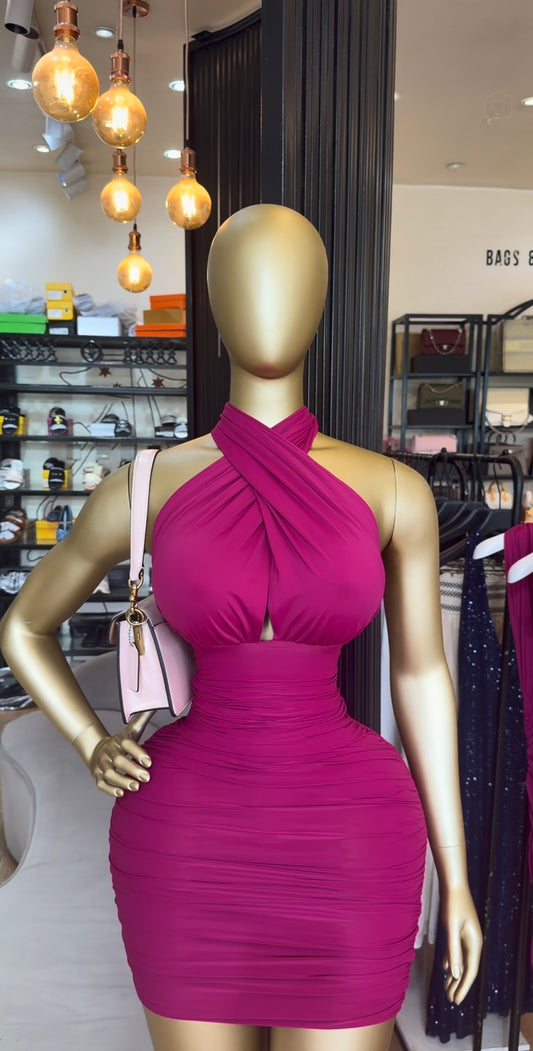 Pink mini dress