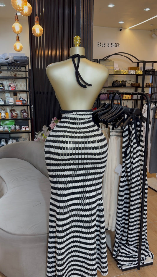 Stripe knitted dress