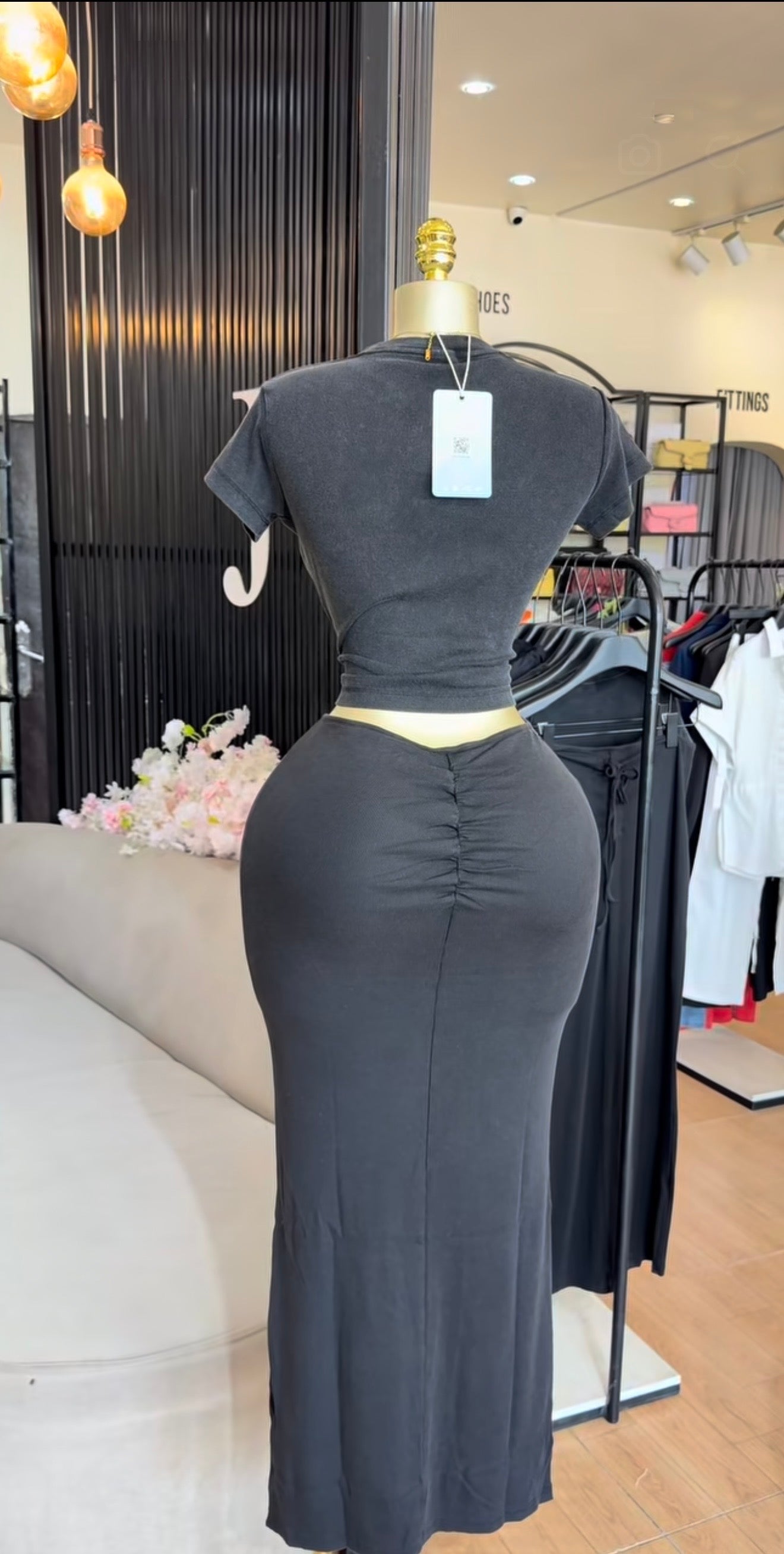 Draw string skirt set