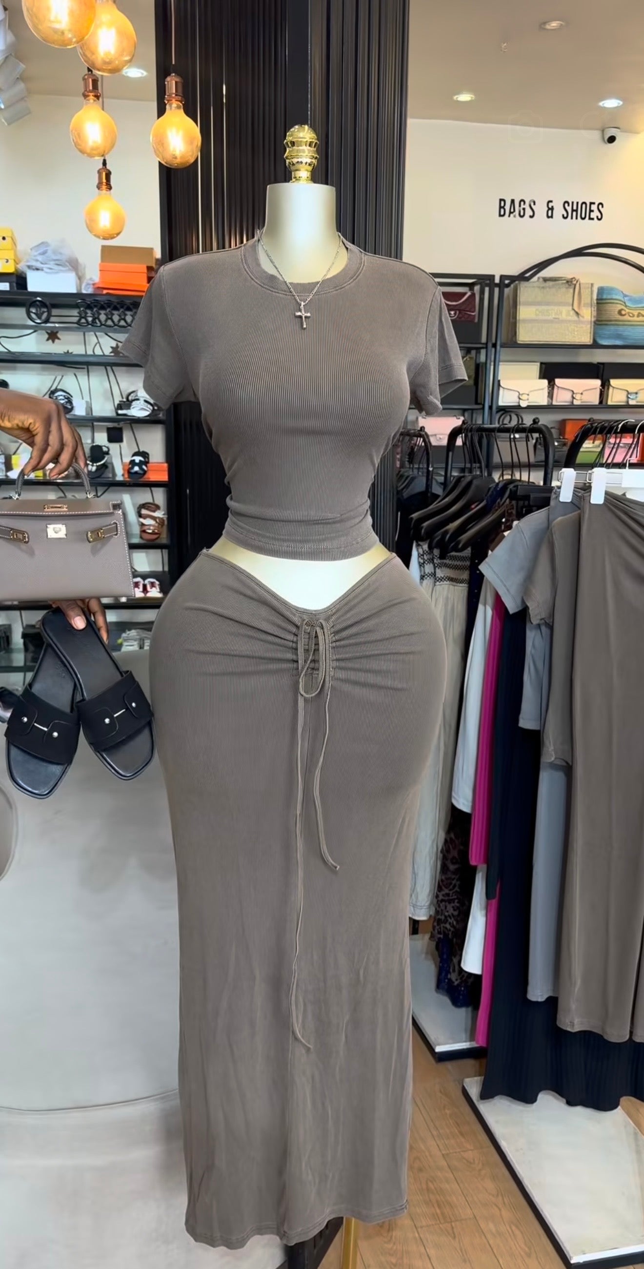 Draw string skirt set