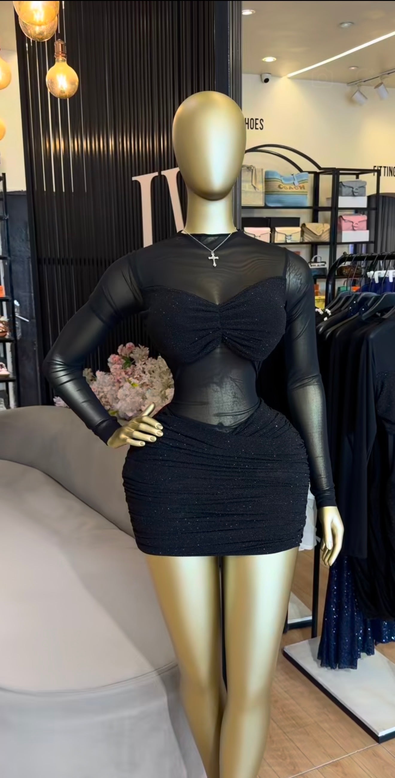 Mesh mini dress