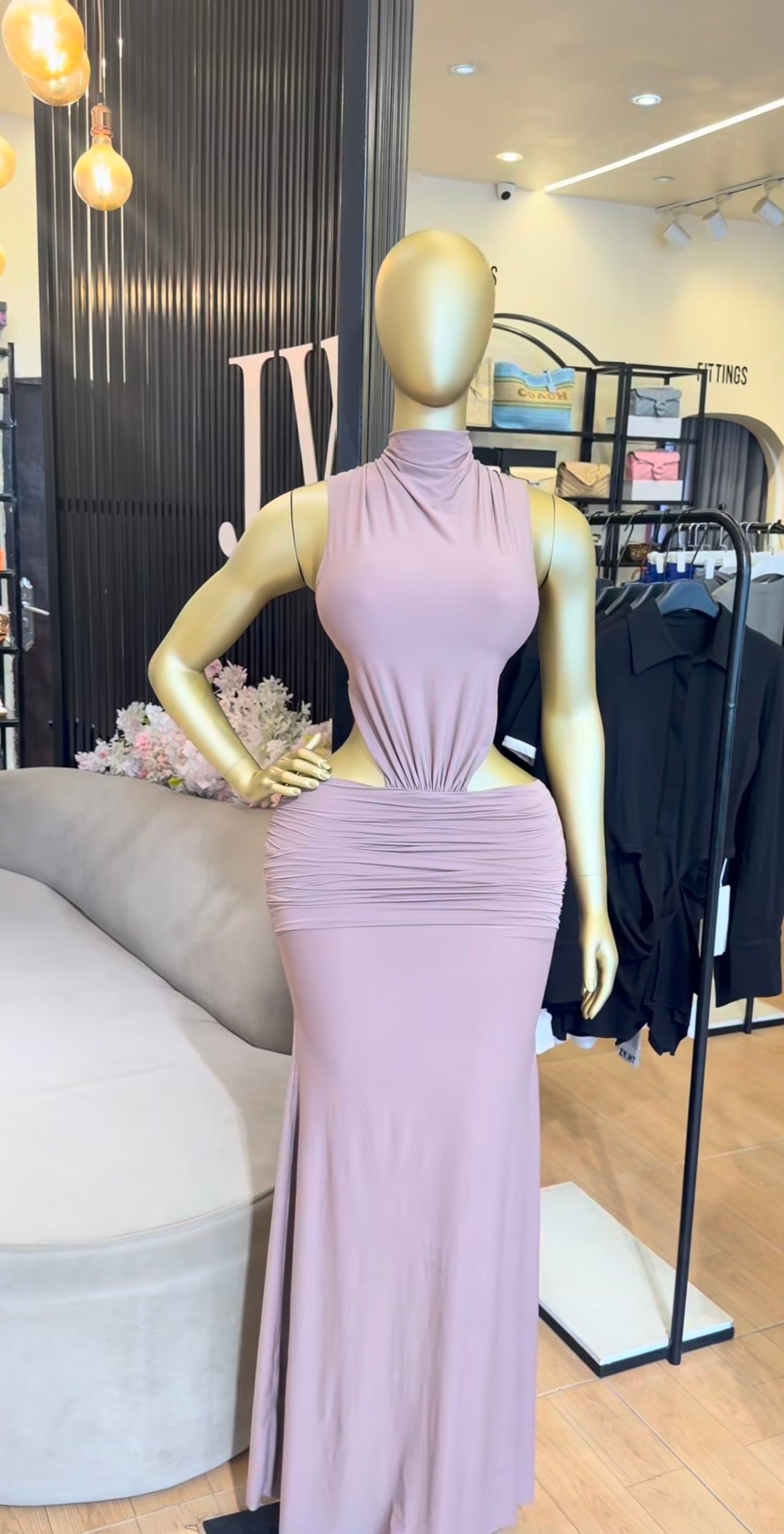 Taupe maxi dress